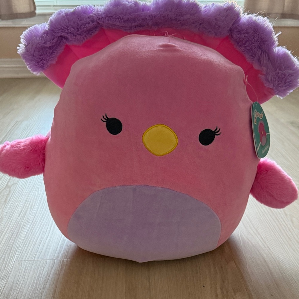 Squishmallows Pink and Lavender Bird Plush